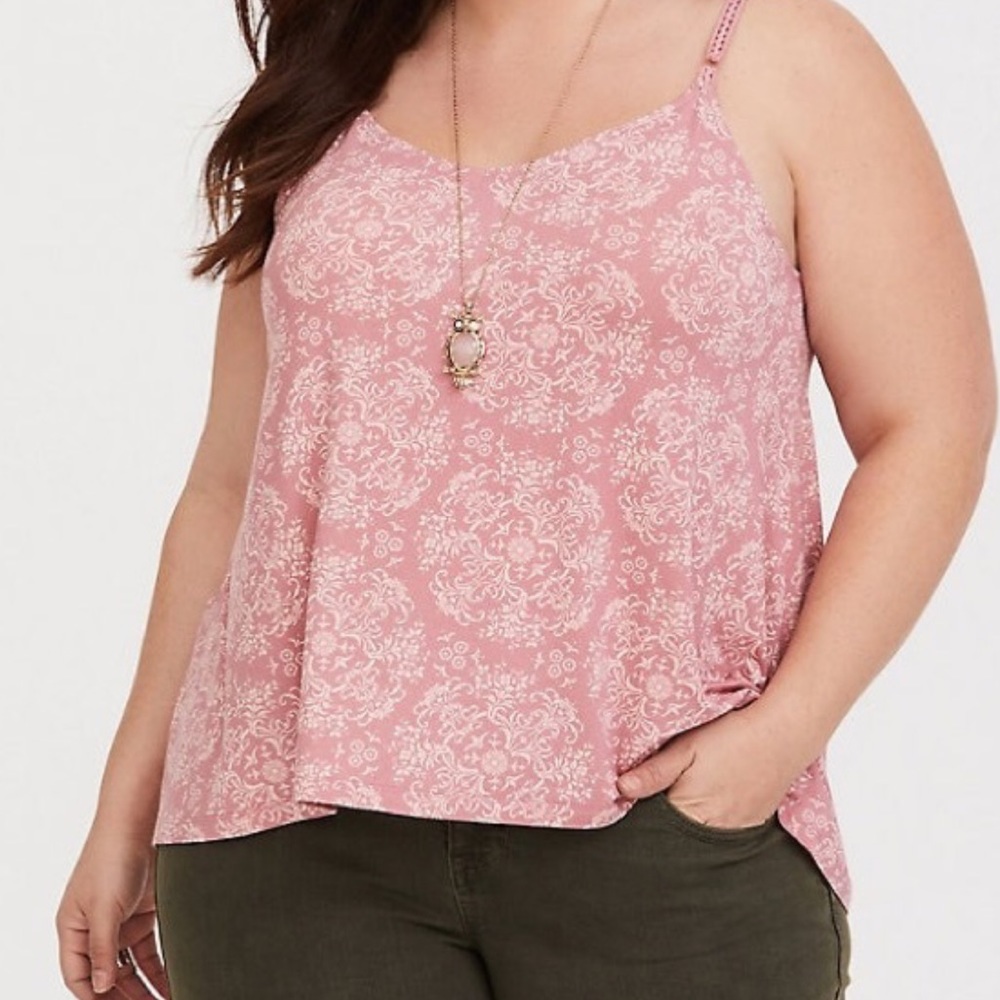 Torrid Rose Pink Tank Top NWOT